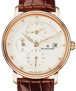 Villret GMT Double Time Zone Automatic in Rose Gold Rose Gold on Strap with Silver Dial