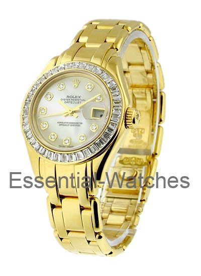Pre-Owned Rolex Masterpiece with Yellow Gold Diamond Bezel