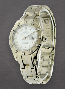 Pre-Owned Rolex 80319 Masterpiece 29mm in White Gold with 12 Diamond Bezel 80319