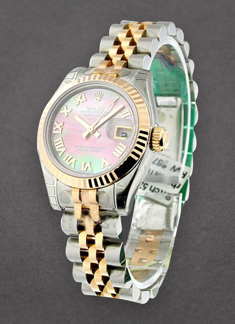 Rolex Unworn Ladies Datejust 26mm in Steel with Rose Gold Fluted Bezel