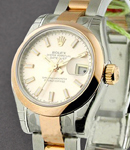 2-Tone Datejust Ladies 26mm on Oyster Bracelet with Pink Stick Dial
