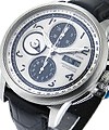 Masterpiece Masterchrono Steel on Strap with Silver Dial