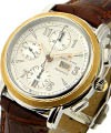 Masterpiece Croneo Steel and Gold on Strap with Silver Dial