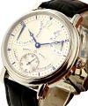 Masterpiece Calendrier Retrograde Steel on Strap with Silver Dial