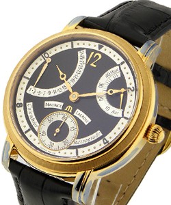 Masterpiece Calender  Retrograde Rose Gold on Bracelet with Black Dial