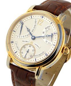 Masterpiece Calendrier Retrograde in Rose Gold Rose Gold on Strap with Silver Dial