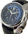  World Time Chronograph Financial in Steel www.ftc Steel on Strap with Black Dial - Limited to 150 pcs
