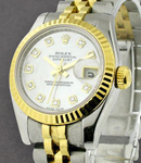 Datejust 2-Tone 26mm with Fluted Bezel on Jubilee Bracelet with MOP Diamond Dial