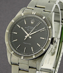 Air-King Ref.14010 in Steel with Engine Turned Bezel on Oyster Bracelet with Black Stick