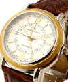 Masterpiece Cinq Aiguilles Steel and Rose Gold Case on Strap with Silver Dial