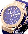 Big Bang 44mm Rose Gold with Blue Dial Rose Gold on Strap with Blue Rubber Strap