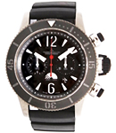Master Compressor Diving Chronograph GMT in Titanium  on Black Rubber Strap with Black Dial 