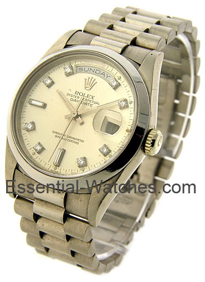 Pre-Owned Rolex DayDate - 36mm - White Gold with Smooth Bezel