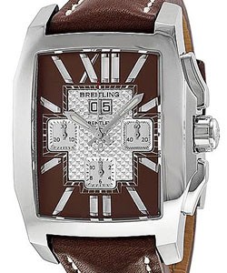 Bentley Flying B Chronograph in White Gold on Brown Calfskin Leather Strap with Brown Dial