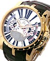 Excalibur 3 Time Zone USA Special Edition Rose Gold on Strap with Silver Dial