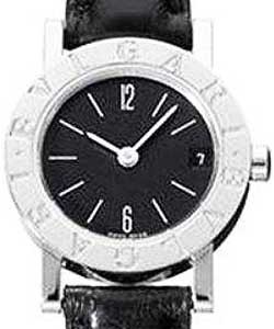Bvlgari-Bvlgari 23mm White Gold White Gold on Strap with Black Dial