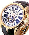 Excalibur 39mm Tourbillon Rose Gold Mechanical - 18KT Rose Gold with Silver Dial