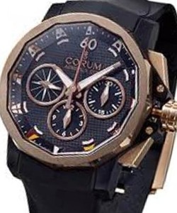 Admiral's Cup Challenge Regatta in Rose Gold on Black Rubber Strap with Black Dial - Limited Edition of 600 Pcs