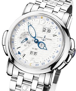 GMT +/- Perpetual 42mm Automatic in White Gold on White Gold Bracelet with Silver Dial