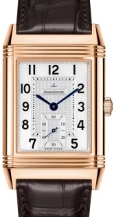 Reverso Grande Duodate in Rose Gold  on Brown Leather with White Dial