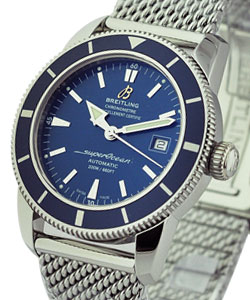 Superocean Heritage 42mm in Steel on Steel Bracelet with Blue Dial