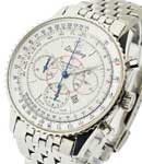 Montbrillant Chronograph 38mm Automatic in Steel on Steel Bracelet with Silver Dial