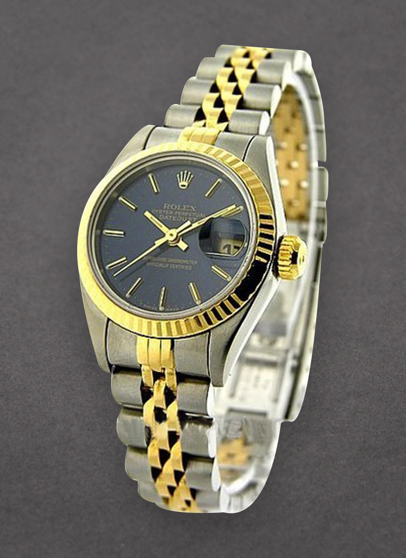 Pre-Owned Rolex Ladys 2-Tone Datejust in Steel with Yellow Gold Fluted Bezel