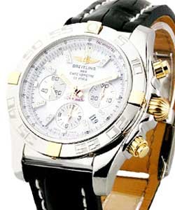 Chronomat B01 2-Tone on Strap with MOP Diamond Dial