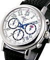 Mille Miglia Chronograph in Steel on Black Rubber Strap with Silver Dial