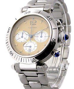 38mm Pasha Chrono - Old Style  Steel on Bracelet with Salmon Dial