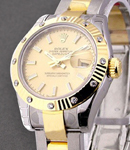 Datejust in Steel with Yellow Gold Fluted Diamond Bezel on Steel and Yellow Gold Oyster Bracelet with Champagne Stick Dial