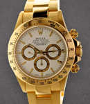 Daytona - Yellow Gold on Oyster Bracelet with White Dial with Stick Markers