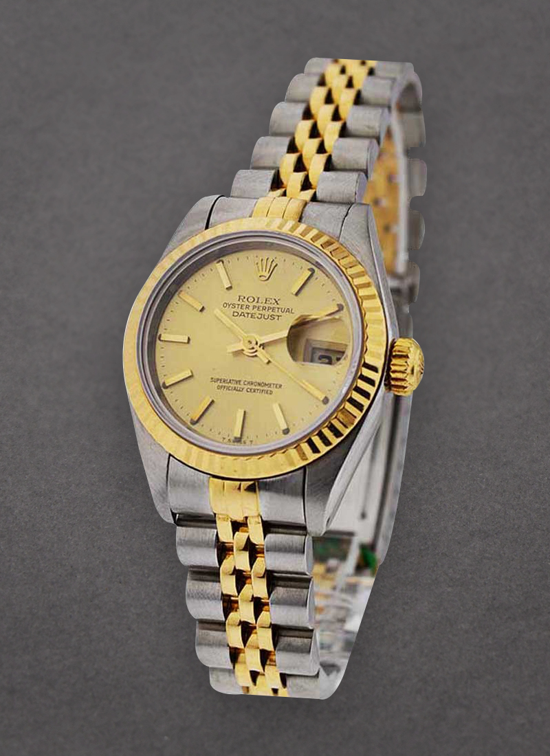 Pre-Owned Rolex Datejust Lady's 26mm in Steel and Yellow Gold Fluted Bezel