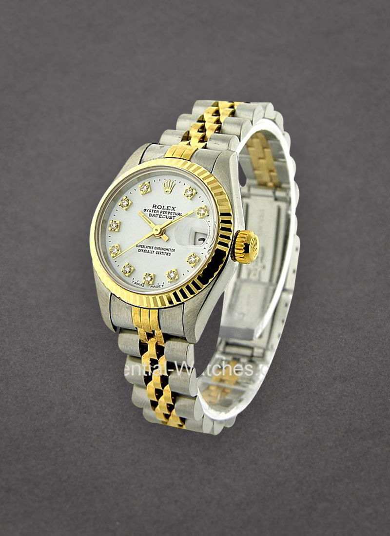 Pre-Owned Rolex Datejust in Steel and Yellow Gold with Fluted Bezel