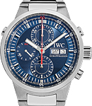 GST Split Second Chronograph in Steel on Steel Bracelet with Blue Dial