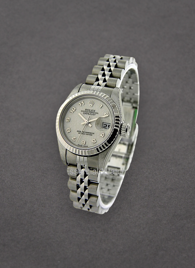 Pre-Owned Rolex Lady's Datejust in Steel with White Gold Fluted Bezel