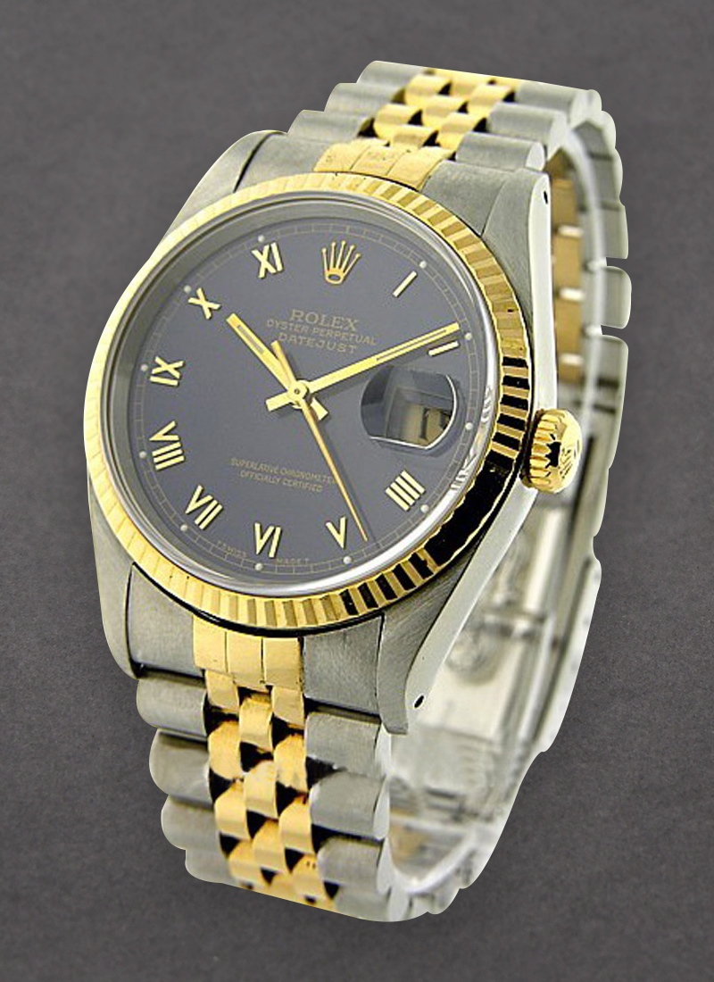 Pre-Owned Rolex 2-Tone Datejust 36mm with Yellow Gold Fluted Bezel