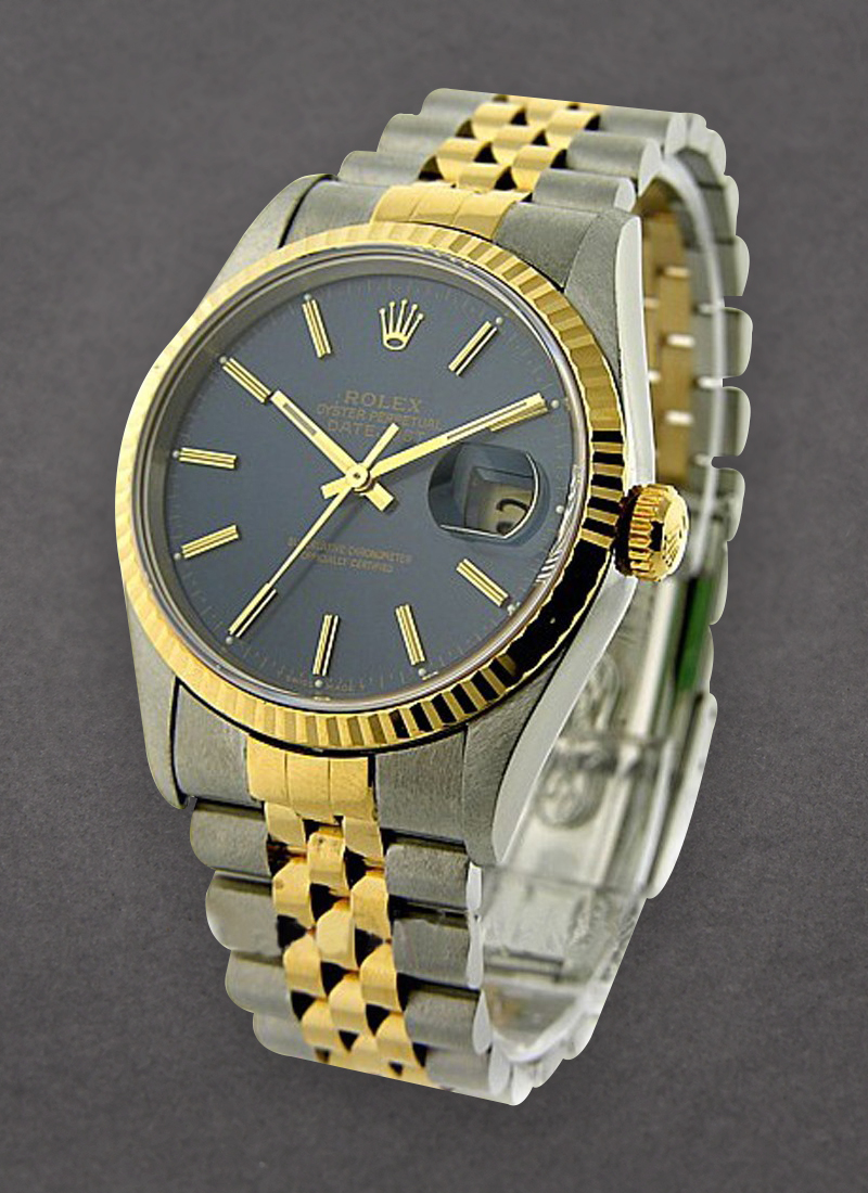 Pre-Owned Rolex 2-Tone Datejust 36mm with Yellow Gold Fluted Bezel