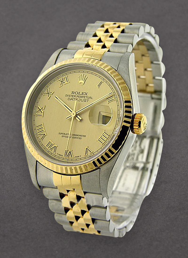 Pre-Owned Rolex 2-Tone Datejust 36mm with Yellow Gold Fluted Bezel