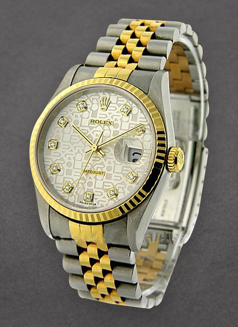 Pre-Owned Rolex 2-Tone Datejust 36mm with Yellow Gold Fluted Bezel