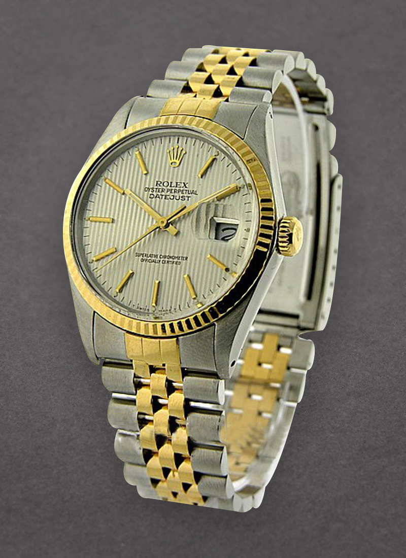 Pre-Owned Rolex 2-Tone Datejust 36mm with Yellow Gold Fluted Bezel