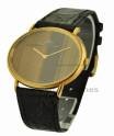 Vintage Jaeger LeCoultre Mid Size Yellow Gold on Strap with White Dial
