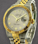 2-Tone Datejust 36mm with Yellow Gold Thundered Bird Bezel on Jubilee Bracelet with Rhodium Arabic Dial