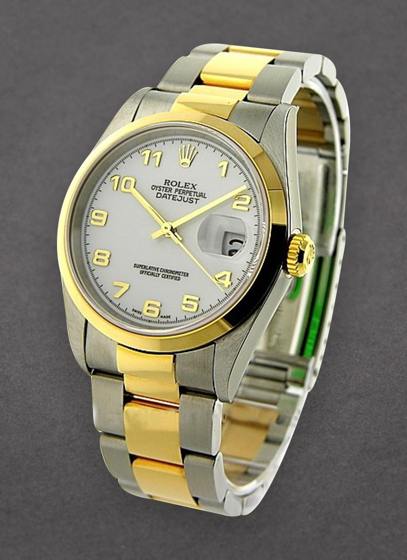 Rolex Unworn Datejust 36mm in Steel with Yellow Gold Smooth Bezel