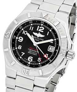 COLT GMT in Steel Stainless Steel on Bracelet with Black Dial