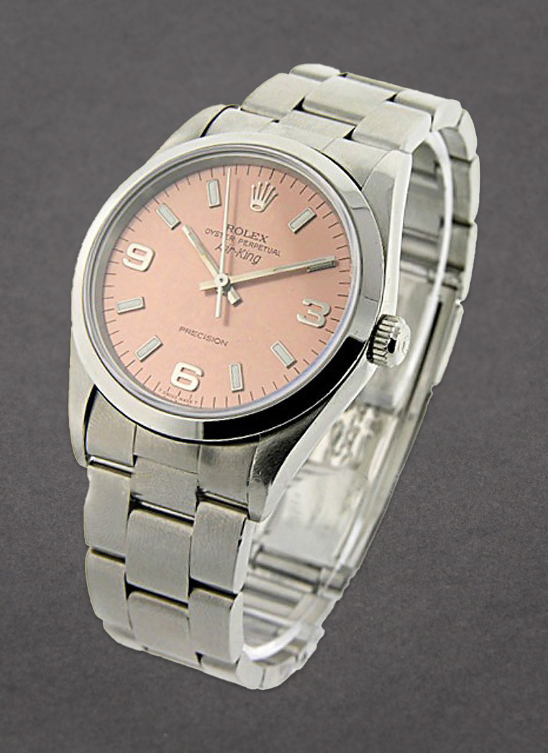 Pre-Owned Rolex Air King 34mm in Steel with Smooth Bezel