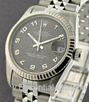 Steel- Mid Size -  Datejust -  31mm - Fluted Bezel Black Jubilee -  Black Arabic Dial