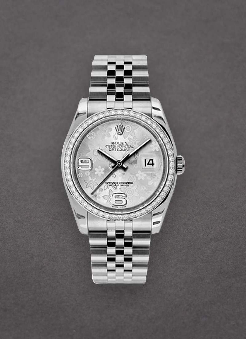 Rolex Unworn Datejust 36 mm in Steel with Diamond Bezel