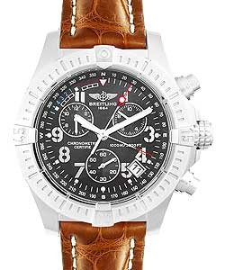 Avenger Seawolf Chronograph in Steel On Brown Crocodile Leather Strap with Grey Dial