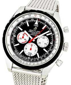 Navitimer Chrono-matic 49 Men''s Automatic in Steel on Steel Bracelet with Black Dial